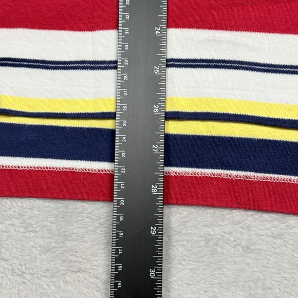 Polo Ralph Lauren Striped Polo Shirt Navy Red Yellow White Cotton Size M - Picture 5 of 12